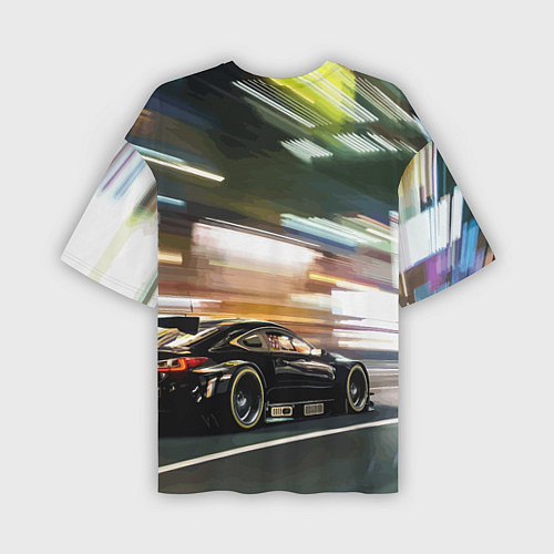 Мужская футболка оверсайз Lexus - скорость режим / 3D-принт – фото 2