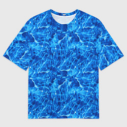 Мужская футболка оверсайз Синий лёд - текстура