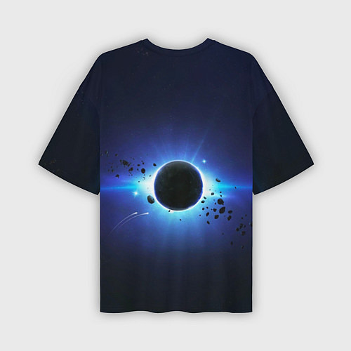 Мужская футболка оверсайз Лунное затмение / 3D-принт – фото 2