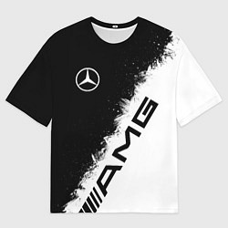 Мужская футболка оверсайз Мерседес - АМГ - Краски