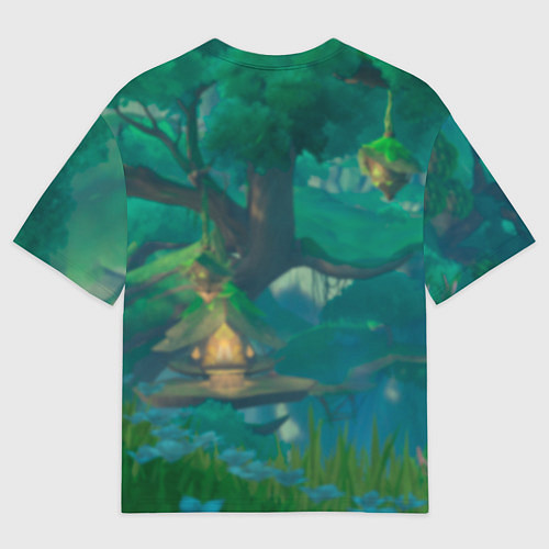 Мужская футболка оверсайз Тигнари в примогеме / 3D-принт – фото 2