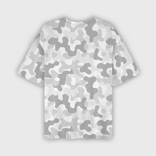 Мужская футболка оверсайз Камуфляж цифра светло-серый крупный / 3D-принт – фото 2