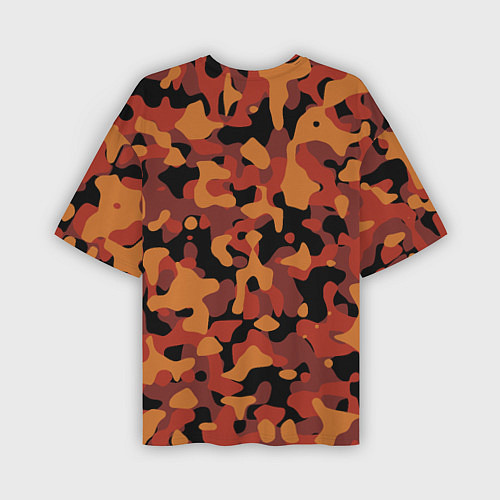 Мужская футболка оверсайз Камуфляж Common Orange / 3D-принт – фото 2