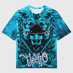 Футболка оверсайз мужская Самурай Electro, цвет: 3D-принт