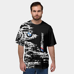 Футболка оверсайз мужская BMW M Power - pattern, цвет: 3D-принт — фото 2