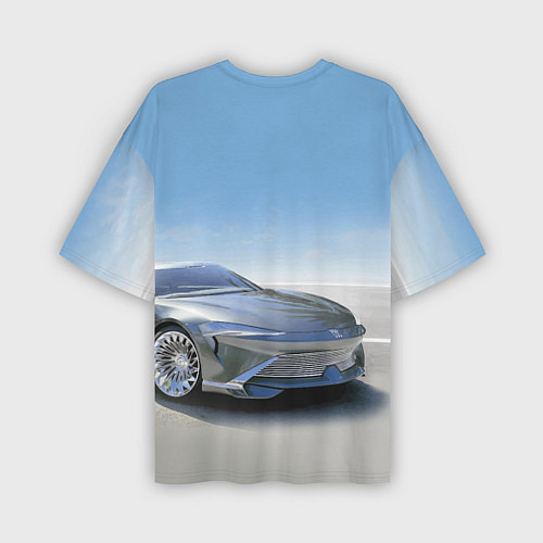Мужская футболка оверсайз Buick concept в пустыне / 3D-принт – фото 2