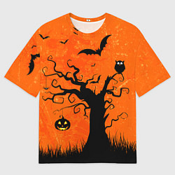 Мужская футболка оверсайз Мрачное дерево