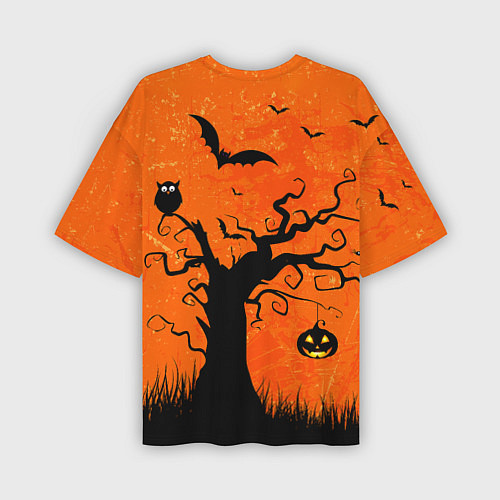 Мужская футболка оверсайз Мрачное дерево / 3D-принт – фото 2