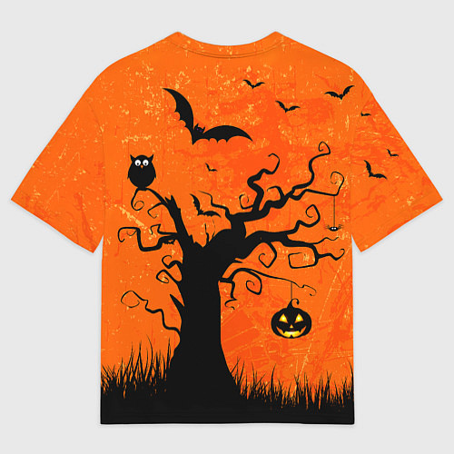 Мужская футболка оверсайз Мрачное дерево / 3D-принт – фото 2