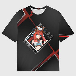 Футболка оверсайз мужская Нилу в ромбе, цвет: 3D-принт