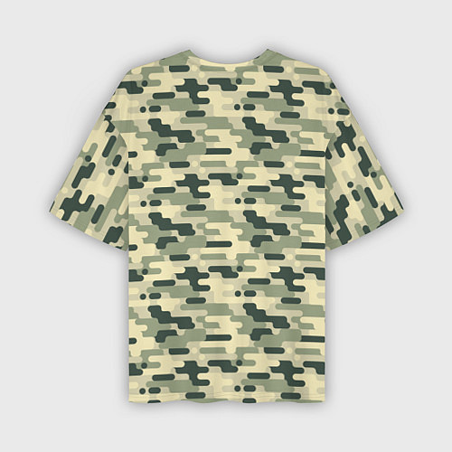 Мужская футболка оверсайз Камуфляж танковый мелкий / 3D-принт – фото 2