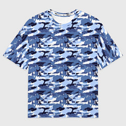 Футболка оверсайз мужская Камуфляж Navi Camo, цвет: 3D-принт