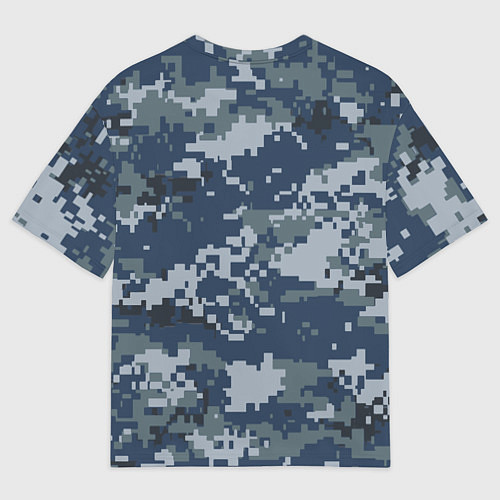 Мужская футболка оверсайз Камуфляж Росгвардия цифра / 3D-принт – фото 2