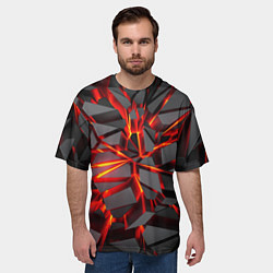 Футболка оверсайз мужская Неоновый блеск, цвет: 3D-принт — фото 2