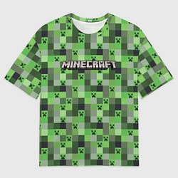 Мужская футболка оверсайз Minecraft - пиксельные лица
