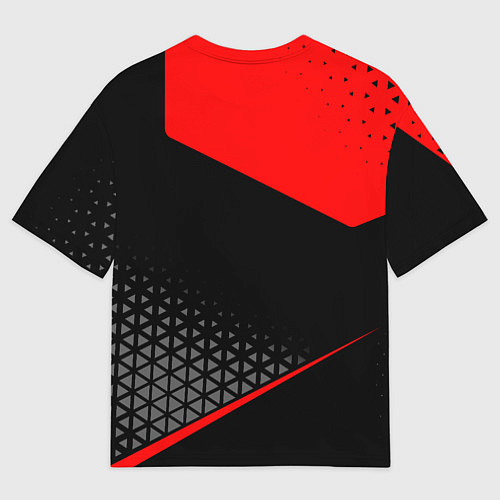 Мужская футболка оверсайз Mitsubishi - Красная униформа / 3D-принт – фото 2