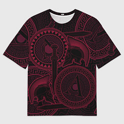 Мужская футболка оверсайз Спарта - с мечем и щитом