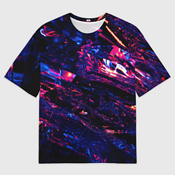 Футболка оверсайз мужская Отражающие сплетенные нити, цвет: 3D-принт
