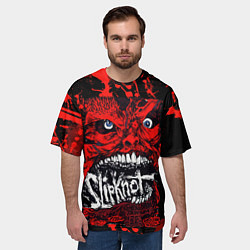 Футболка оверсайз мужская Slipknot red blood, цвет: 3D-принт — фото 2
