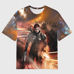 Мужская футболка оверсайз Mass Effect N7 - Jane Shepard