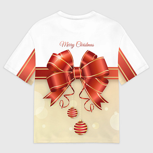 Мужская футболка оверсайз Подарочный бант с лентой / 3D-принт – фото 2