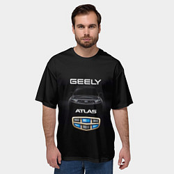 Футболка оверсайз мужская Geely Атлас, цвет: 3D-принт — фото 2