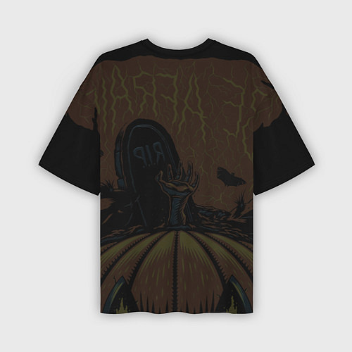 Мужская футболка оверсайз Scary Halloween Хэллоуин / 3D-принт – фото 2