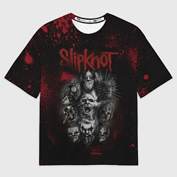 Футболка оверсайз мужская Slipknot dark red, цвет: 3D-принт