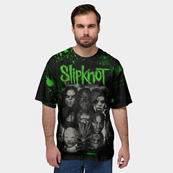 Футболка оверсайз мужская Slipknot, цвет: 3D-принт — фото 2