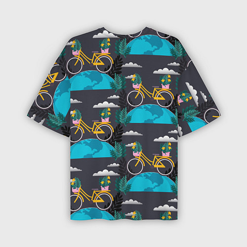 Мужская футболка оверсайз Велопрогулка / 3D-принт – фото 2