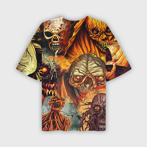 Мужская футболка оверсайз Монстры ужасные хэллоуинские / 3D-принт – фото 2