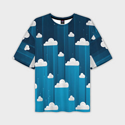 Мужская футболка оверсайз Night clouds