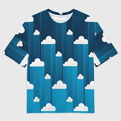 Мужская футболка оверсайз Night clouds