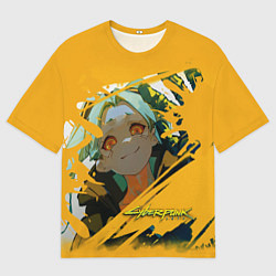 Мужская футболка оверсайз Ребекка из Киберпанка