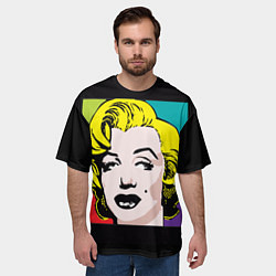 Футболка оверсайз мужская Ретро портрет Мэрилин Монро, цвет: 3D-принт — фото 2
