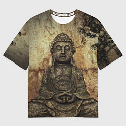 Мужская футболка оверсайз Статуя Будды