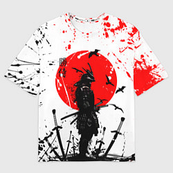 Мужская футболка оверсайз Самурай хранитель