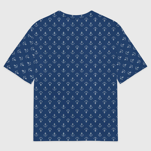 Мужская футболка оверсайз Текстура якоря / 3D-принт – фото 2