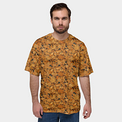 Футболка оверсайз мужская Пробковое дерево - текстура, цвет: 3D-принт — фото 2