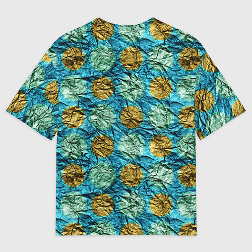 Мужская футболка оверсайз Фольга от шоколадной конфеты - текстура / 3D-принт – фото 2