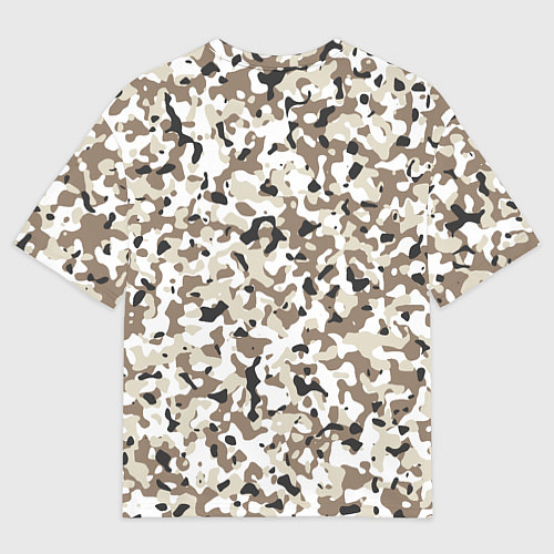 Мужская футболка оверсайз Камуфляж зима мелкий / 3D-принт – фото 2