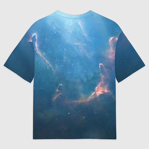 Мужская футболка оверсайз Оторвавшийся от космического корабля космонавт - N / 3D-принт – фото 2
