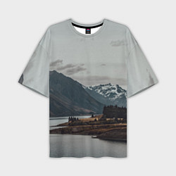 Мужская футболка оверсайз Островoк на озере