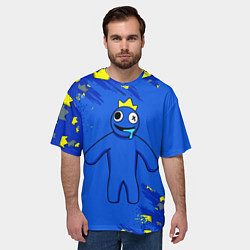 Футболка оверсайз мужская Радужные друзья Синий в короне, цвет: 3D-принт — фото 2