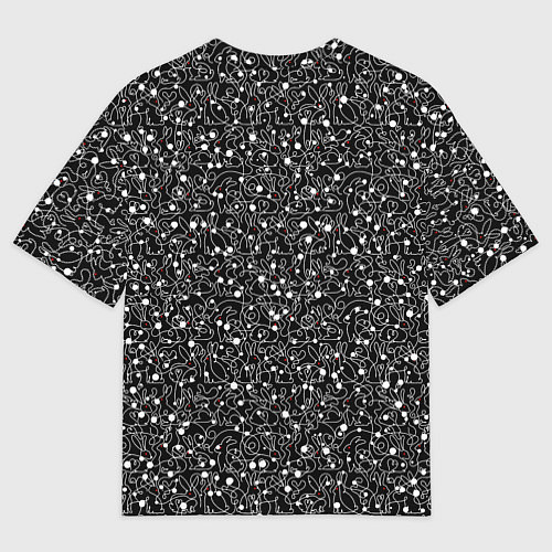 Мужская футболка оверсайз Кролики с красными глазами / 3D-принт – фото 2