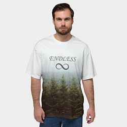Футболка оверсайз мужская Бесконечный лес, цвет: 3D-принт — фото 2