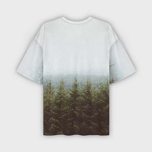 Мужская футболка оверсайз Бесконечный лес / 3D-принт – фото 2