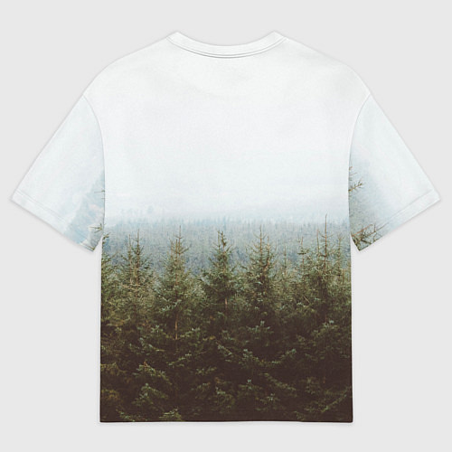 Мужская футболка оверсайз Бесконечный лес / 3D-принт – фото 2