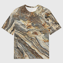 Футболка оверсайз мужская Камень stone, цвет: 3D-принт
