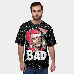 Футболка оверсайз мужская Bad Santa Screw you, цвет: 3D-принт — фото 2